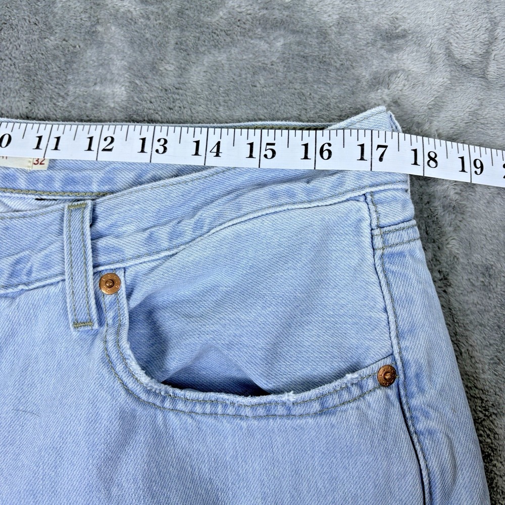 Levis Womens Jeans Low Pro Straight Distressed High Rise Y2K Light Wash Size 32 - Picture 10 of 16